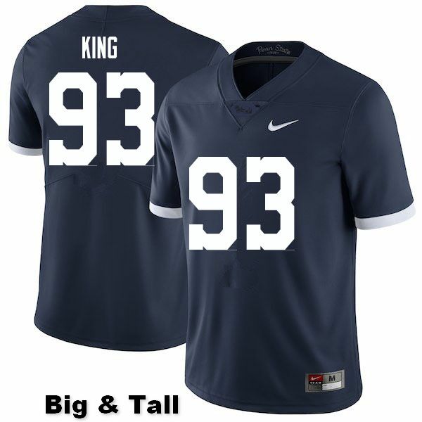 NCAA Nike Men's Penn State Nittany Lions Bradley King #93 College Football Authentic Big & Tall Navy Stitched Jersey QIZ2198EV